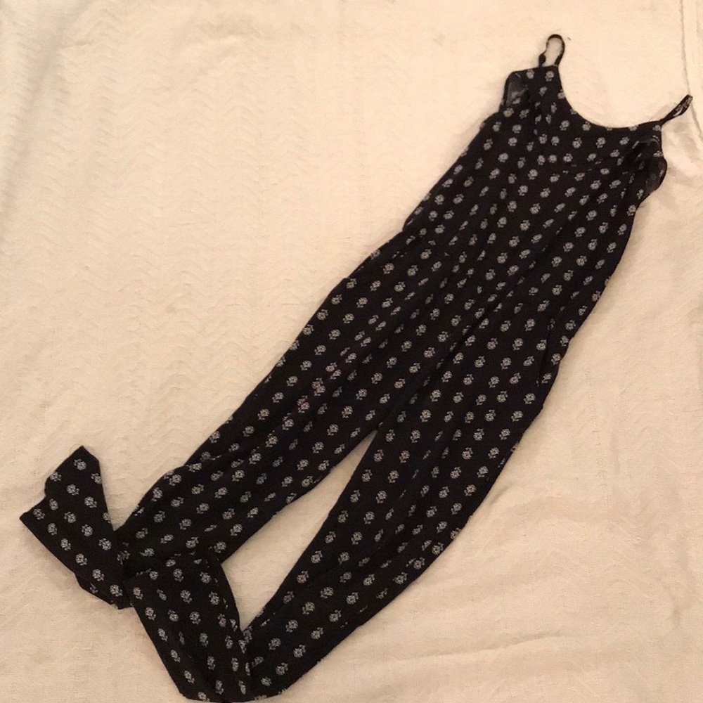 daisy patterned jumpsuit